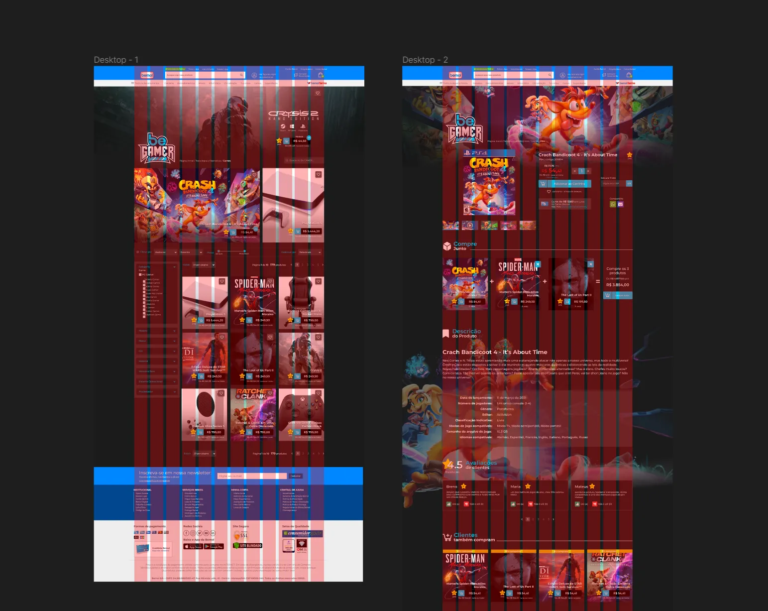Setup do Design System no Figma com grid, componentes e variáveis
